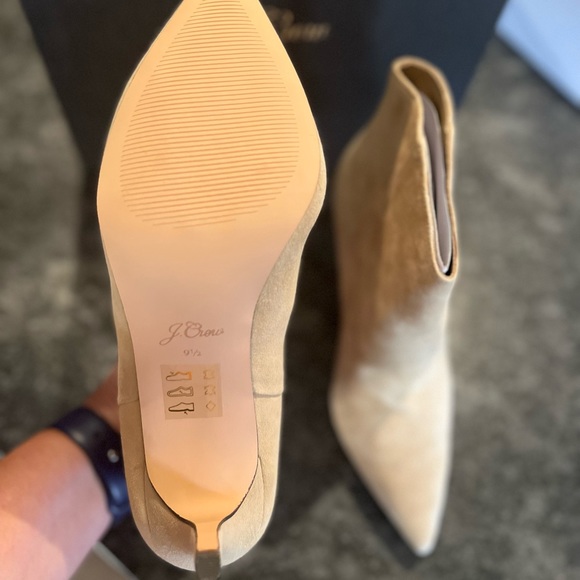 J. Crew Golden Mushroom Suede Shaped Topline Short Boot (NIB) - Picture 8 of 14